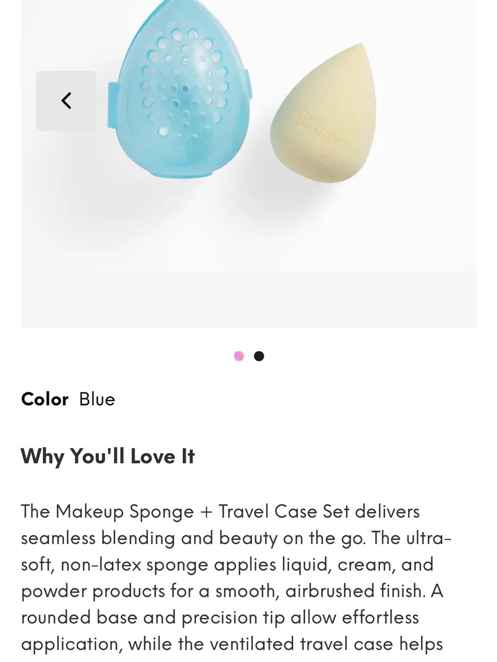 Makeup Sponge + Travel Case Set